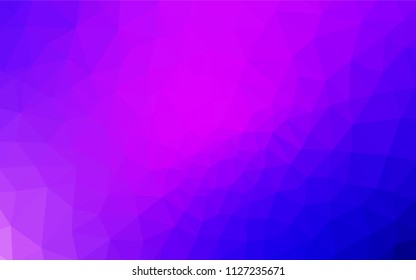 Light Pink, Blue vector polygonal pattern. Creative illustration in halftone style with triangles. Template for cell phone's backgrounds.