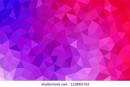 Light Pink, Blue vector polygonal background. Creative illustration in halftone style with triangles. Brand new design for your business.