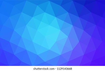 Light Pink, Blue vector polygonal template. Glitter abstract illustration with an elegant design. Triangular pattern for your business design.