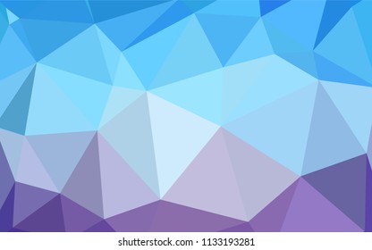 Light Pink, Blue vector polygonal pattern. Colorful illustration in abstract style with triangles. A completely new design for your leaflet.