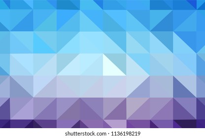 Light Pink, Blue vector polygonal background. Shining polygonal illustration, which consist of triangles. Completely new template for your banner.