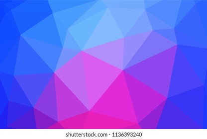 Light Pink, Blue vector polygonal template. Colorful illustration in abstract style with triangles. New template for your brand book.