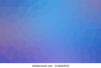 Light Pink, Blue vector polygonal pattern. Shining colorful illustration with triangles. Template for cell phone's backgrounds.