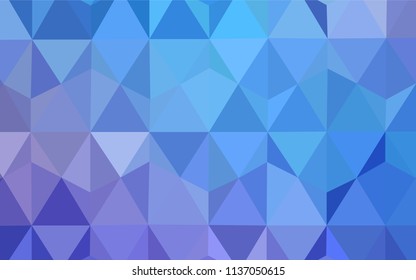 Light Pink, Blue vector polygonal background. Glitter abstract illustration with an elegant triangles. New template for your brand book.