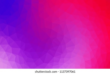Light Pink, Blue vector polygonal pattern. Shining colorful illustration with triangles. A new texture for your web site.
