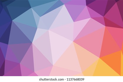 Light Pink, Blue vector polygonal background. Shining colorful illustration with triangles. Polygonal design for your web site.