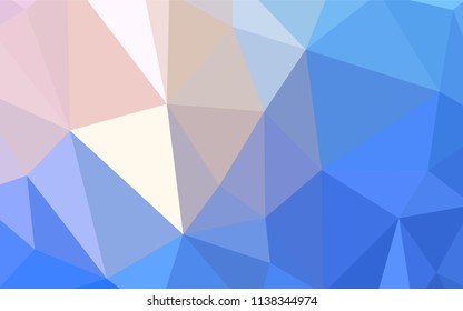 Light Pink, Blue vector polygonal template. Colorful abstract illustration with triangles. Pattern for a brand book's backdrop.