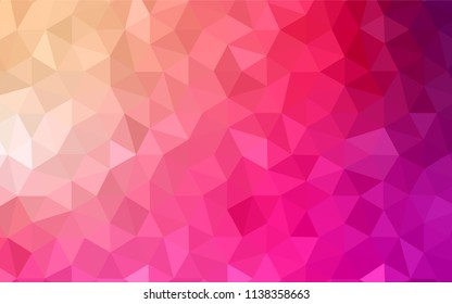 Light Pink, Blue vector polygonal template. Colorful illustration in abstract style with triangles. Textured pattern for your backgrounds.