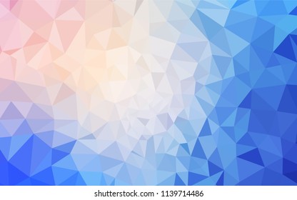 Light Pink, Blue vector polygonal template. Colorful abstract illustration with triangles. Brand new style for your business design.