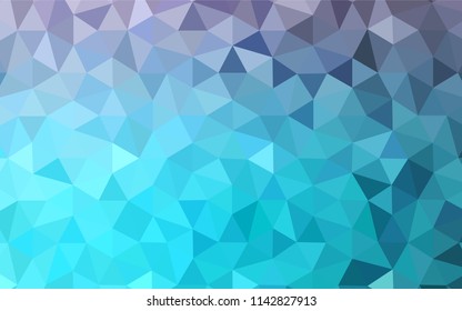 Light Pink, Blue vector polygonal pattern. Shining colorful illustration with triangles. Triangular pattern for your design.