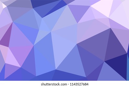 Light Pink, Blue vector polygonal background. Polygonal abstract illustration with gradient. Triangular pattern for your design.