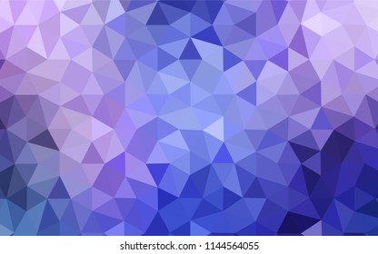 Light Pink, Blue vector polygonal background. Glitter abstract illustration with an elegant triangles. A new texture for your web site.