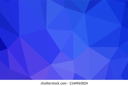 Light Pink, Blue vector polygonal pattern. Triangular geometric sample with gradient.  Polygonal design for your web site.