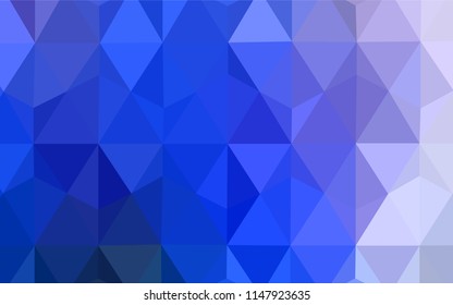 Light Pink, Blue vector polygonal template. Triangular geometric sample with gradient.  Textured pattern for your backgrounds.