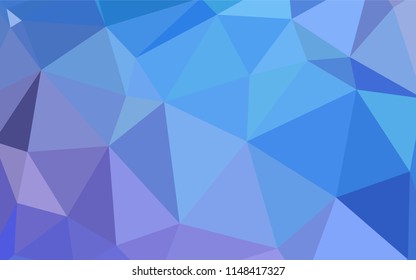 Light Pink, Blue vector polygonal background. Shining polygonal illustration, which consist of triangles. Pattern for a brand book's backdrop.