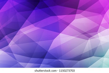 Light Pink, Blue vector polygonal template. Colorful illustration in abstract style with triangles. A completely new design for your leaflet.