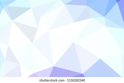 Light Pink, Blue vector polygonal background. Colorful abstract illustration with triangles. Triangular pattern for your design.