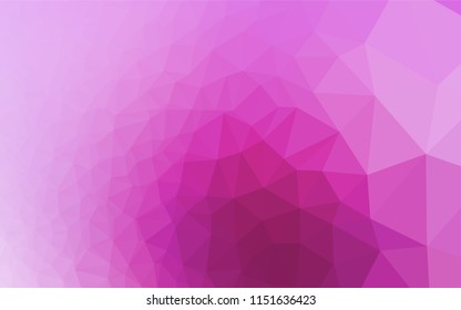 Light Pink, Blue vector polygonal template. Geometric illustration in Origami style with gradient.  The elegant pattern can be used as part of a brand book.