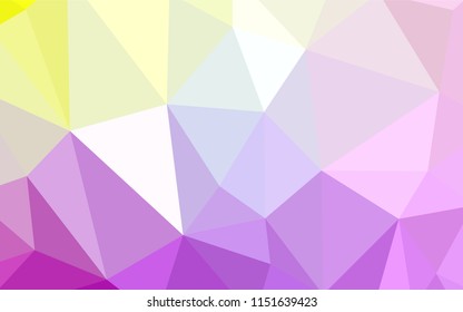 Light Pink, Blue vector polygonal template. Shining polygonal illustration, which consist of triangles. Triangular pattern for your design.