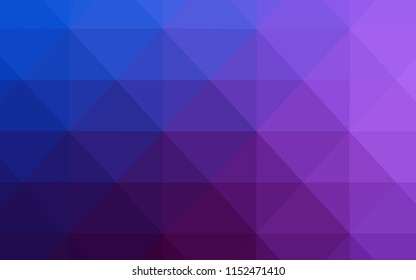 Light Pink, Blue vector polygonal template. Glitter abstract illustration with an elegant triangles. Polygonal design for your web site.