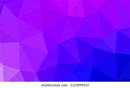Light Pink, Blue vector polygonal background. Shining colorful illustration with triangles. Template for cell phone's backgrounds.