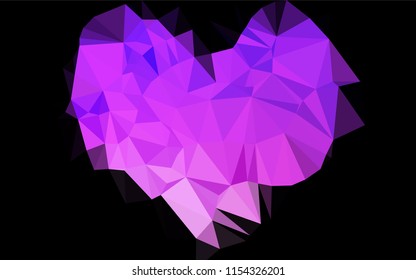 Light Pink, Blue vector polygonal pattern. Creative geometric illustration in Origami style with gradient. The polygonal design can be used for your web site.