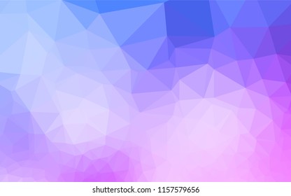Light Pink, Blue vector polygonal background. An elegant bright illustration with gradient. Brand new design for your business.