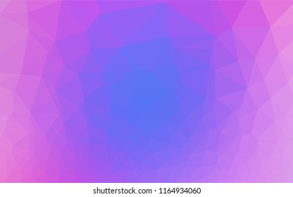 Light Pink, Blue vector polygonal template. Creative illustration in halftone style with gradient. The completely new template can be used for your brand book.