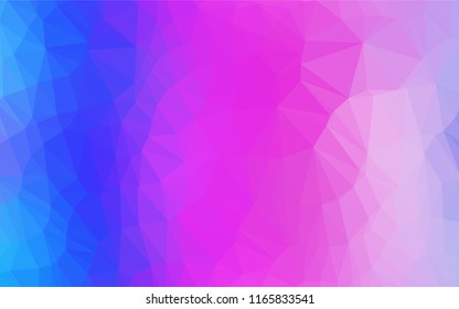 Light Pink, Blue vector polygonal background. Colorful illustration in abstract style with gradient. The polygonal design can be used for your web site.