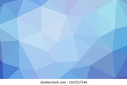 Light Pink, Blue vector polygonal pattern. A completely new color illustration in a polygonal style. New template for your brand book.