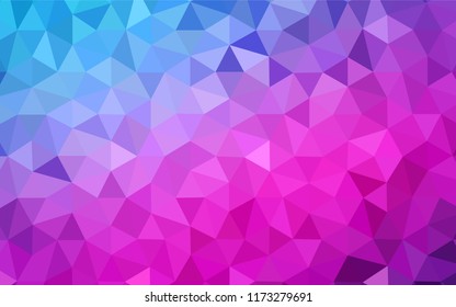 Light Pink, Blue vector polygonal template. Colorful illustration in abstract style with triangles. New template for your brand book.