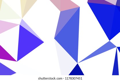 Light Pink, Blue vector polygonal template. Colorful abstract illustration with triangles. Best triangular design for your business.