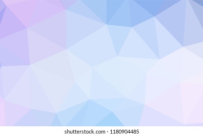Light Pink, Blue vector polygonal background. Creative illustration in halftone style with triangles. Brand new design for your business.
