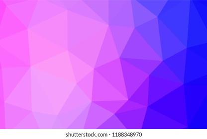Light Pink, Blue vector polygonal pattern. Creative geometric illustration in Origami style with gradient. A completely new design for your leaflet.