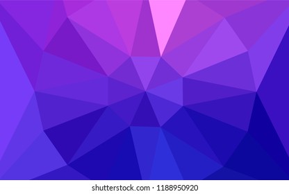 Light Pink, Blue vector polygonal background with a diamond. Colorful illustration in a polygonal style. Completely new template for your banner.