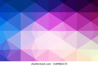 Light Pink, Blue vector polygonal background. Colorful illustration in abstract style with triangles. A new texture for your web site.