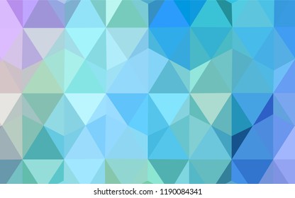Light Pink, Blue vector polygonal pattern. A sample with polygonal shapes. A completely new design for your leaflet.