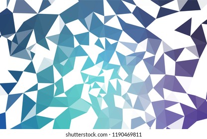 Light Pink, Blue vector polygonal template. Shining colorful illustration with triangles. Triangular pattern for your design.