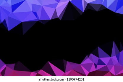 Light Pink, Blue vector polygonal background. Brand new colored illustration in blurry style with gradient. A new texture for your design.