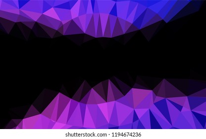 Light Pink, Blue vector polygonal template. Geometric illustration in Origami style with gradient.  The polygonal design can be used for your web site.