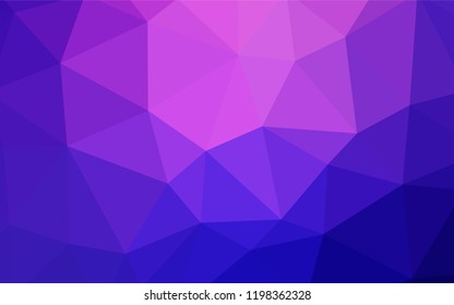 Light Pink, Blue vector polygonal template. Shining polygonal illustration, which consist of triangles. Brand new design for your business.