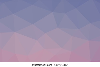 Light Pink, Blue vector polygonal background. Shining polygonal illustration, which consist of triangles. Brand new style for your business design.
