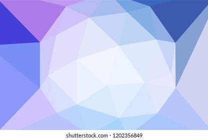 Light Pink, Blue vector polygonal pattern. Shining colorful illustration with triangles. Best triangular design for your business.