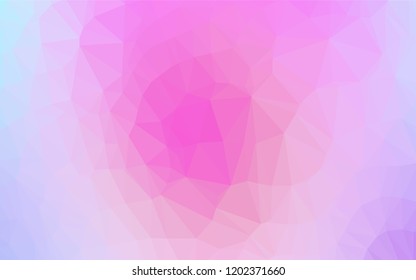 Light Pink, Blue vector polygonal template. Creative illustration in halftone style with gradient. A new texture for your design.