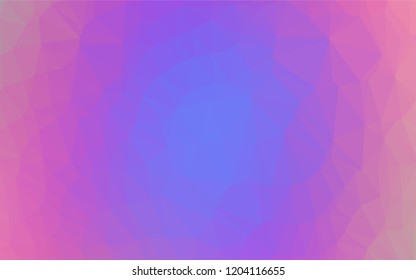 Light Pink, Blue vector polygonal template. Modern geometrical abstract illustration with gradient. The completely new template can be used for your brand book.