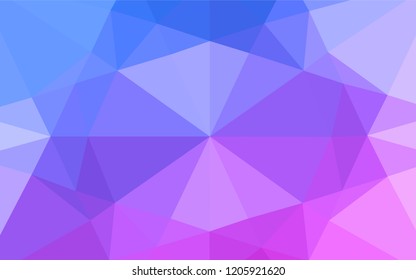 Light Pink, Blue vector polygonal background. Creative illustration in halftone style with gradient. A completely new template for your business design.