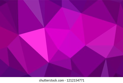 Light Pink, Blue vector polygonal template. Glitter abstract illustration with an elegant triangles. Best triangular design for your business.