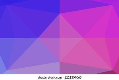 Light Pink, Blue vector polygonal template. Shining illustration, which consist of triangles. The completely new template can be used for your brand book.