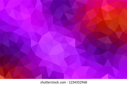 Light Pink, Blue vector polygonal pattern. Geometric illustration in Origami style with gradient.  Best triangular design for your business.
