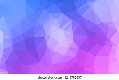 Light Pink, Blue vector polygonal template. Colorful illustration in abstract style with gradient. The template can be used as a background for cell phones.